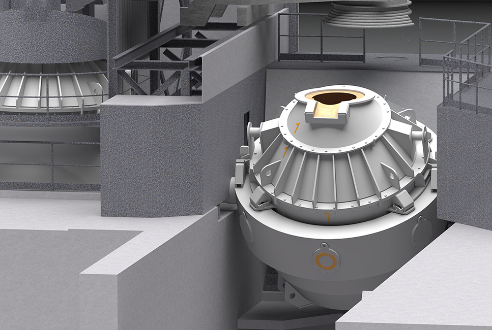 普锐特冶金技术改造的AOD转炉可确保提高生产效率。 